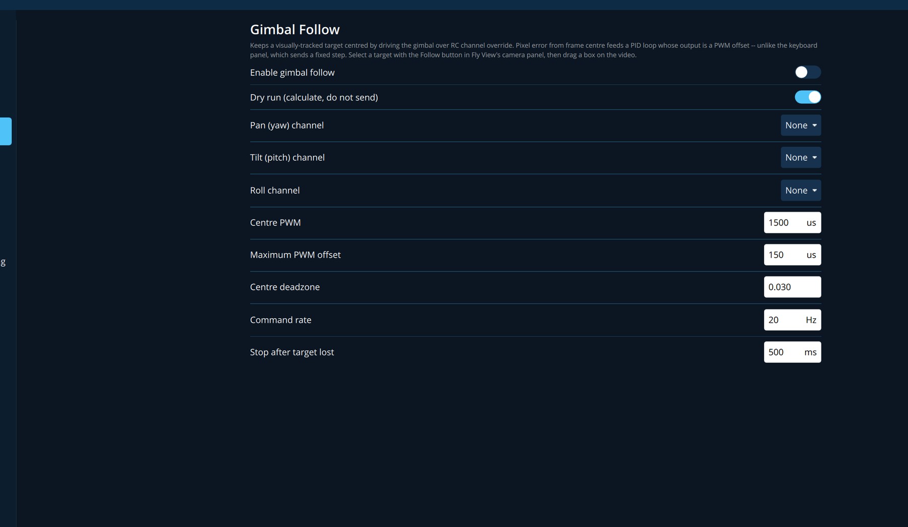 Follow settings